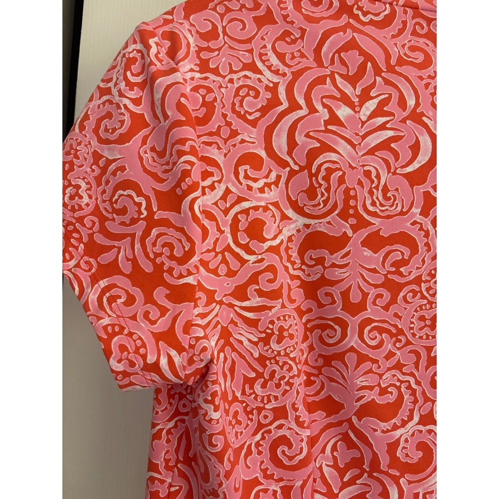 J.McLaughlin Coral & Pink Stretch Pull-On Dress | Size Medium - Picture 8 of 8